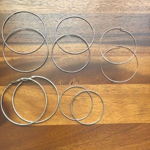 5 Sets of Hoop earrings